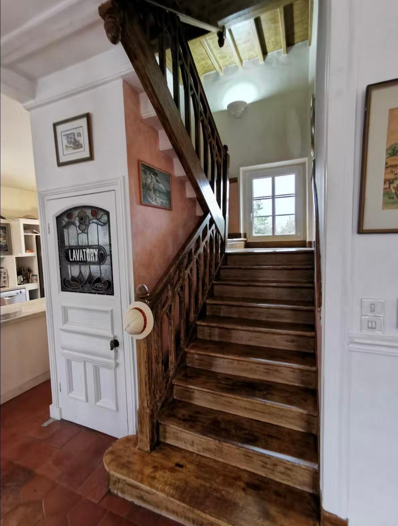 Historic wooden staircase